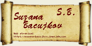 Suzana Bačujkov vizit kartica